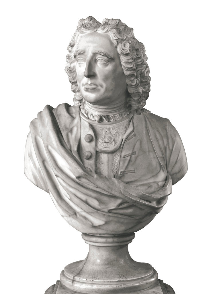 Detail of Bust of Admiral Vernon (1684-1757) by Louis-Francois Roubilliac