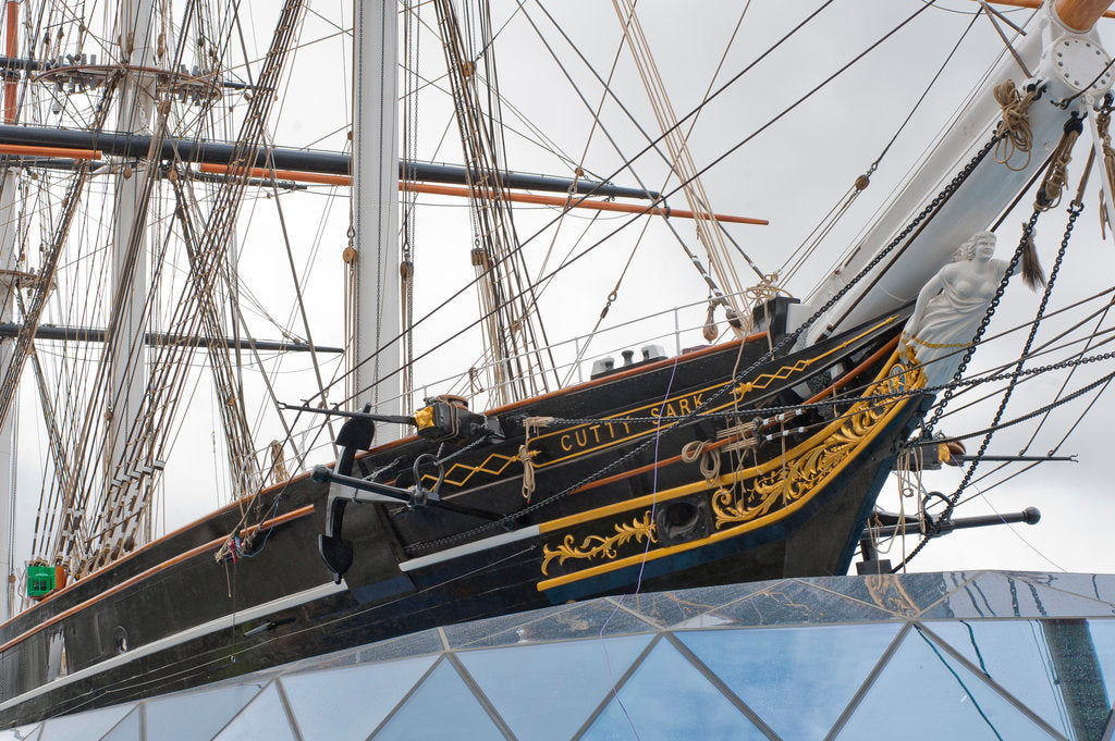 Detail of Refurbished clipper 'Cutty Sark' (1869), re-opened 25 April 2012 by Royal Museums Greenwich Photo Studio
