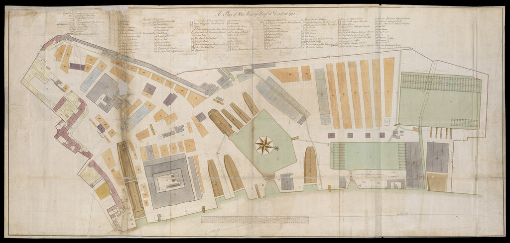 Detail of Plan of Deptford Dockyard by Unknown