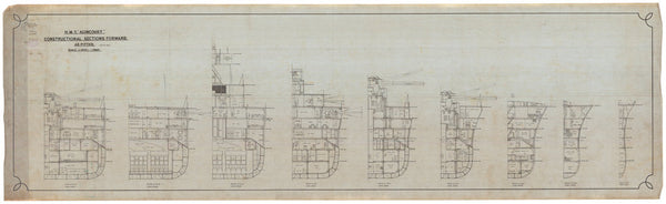 Constructional Section Forward plan for HMS 'Agincourt' (1913)