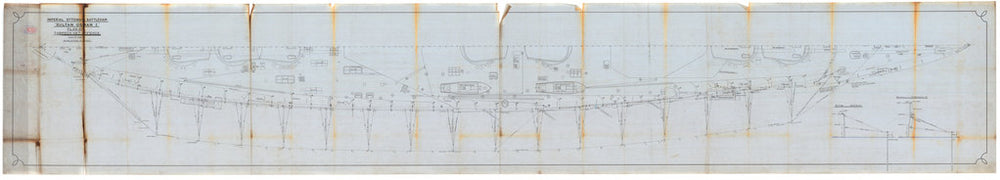 Torpedo Net Defences (plan view) for HMS 'Agincourt' (1913)