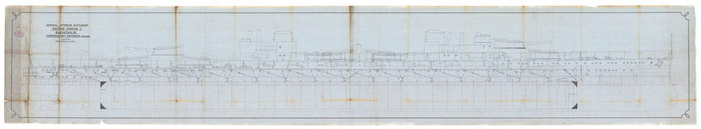 Torpedo Net Defences (Profile) for HMS 'Agincourt' (1913)