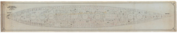 Main deck plan for HMS 'Agincourt' (1913)