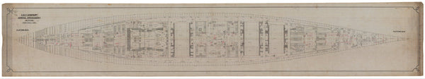 Platform deck plan for HMS 'Agincourt' (1913)