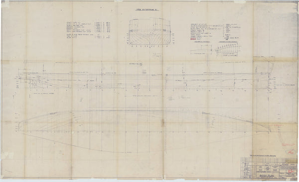 Lines plan of ferry Free Enterprise VI