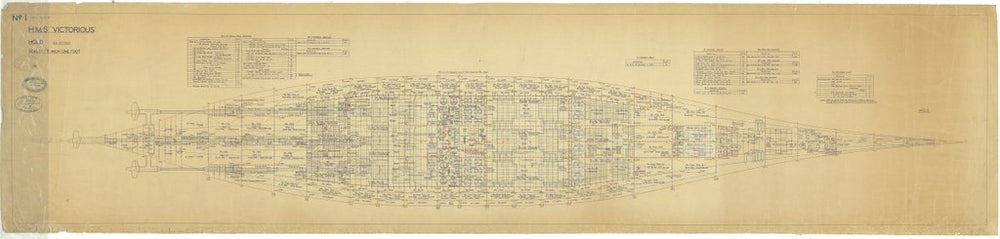 Hold plan for HMS 'Victorious' as fitted