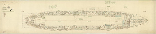 No 3 deck plan for HMS 'Victorious' as fitted