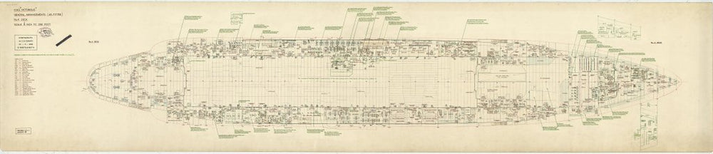 No 4 deck plan for HMS 'Victorious' as fitted