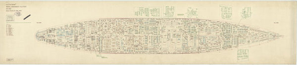 No 5 deck plan for HMS 'Victorious' as fitted