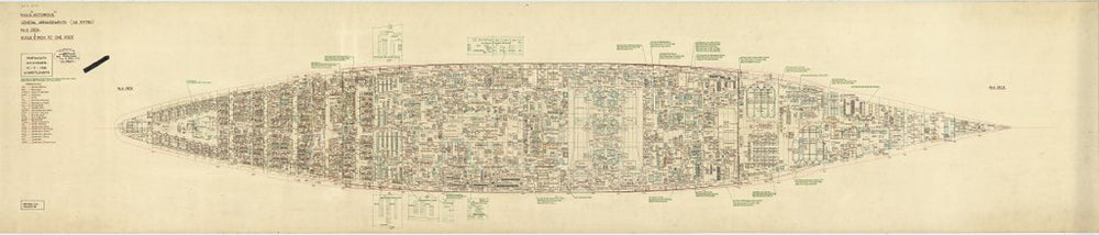 No 6 Deck plan for HMS 'Victorious' as fitted