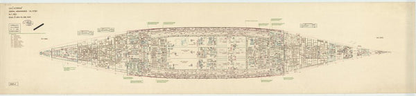 No 7 deck plan for HMS 'Victorious' as fitted