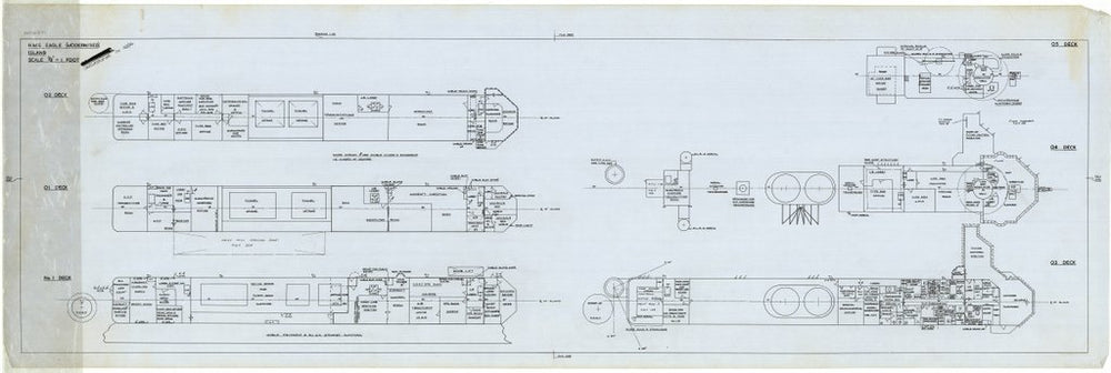 Island plan for HMS 'Eagle' (1946)