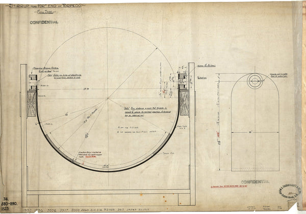 Stirrup for forward end of torpedo for Coastal Motor Boat