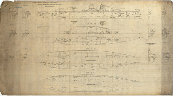 Armour & protection scheme for Royal Sovereign class of 1914-1915 (not built)