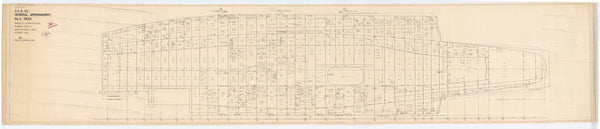 Plan of No. 2 deck (Gallery deck) for 'CVA01'