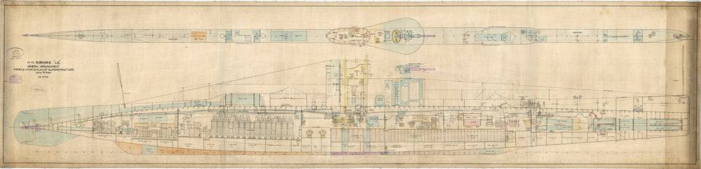 Profile, to port of L class submarine 'L6'