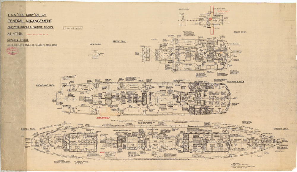 Shelter Deck, Promenade & Bridges for ‘King Orry’ (1946)