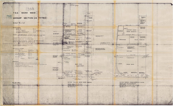 Midship Section for ‘Manx Maid’ (1962)