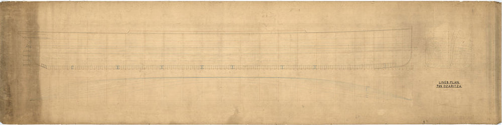 Lines plan for TSS ‘Czaritza’ (1915)