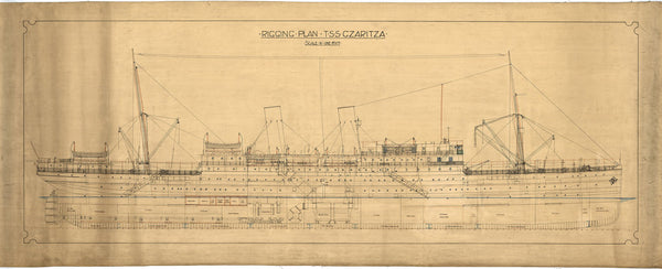 Rigging for TSS ‘Czaritza’ (1915)