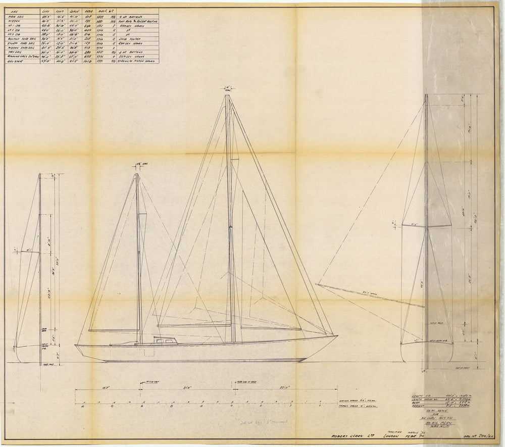 Sail plan 290/3 for 'British Steel' (1970)