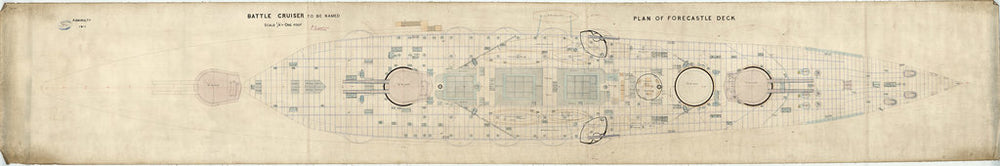 Forecastle deck plan for HMS 'Tiger' (1913)