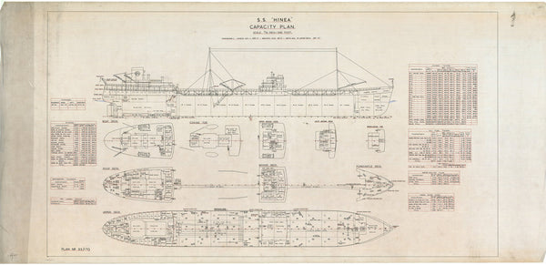 Capacity Plan for SS 'Hinea'