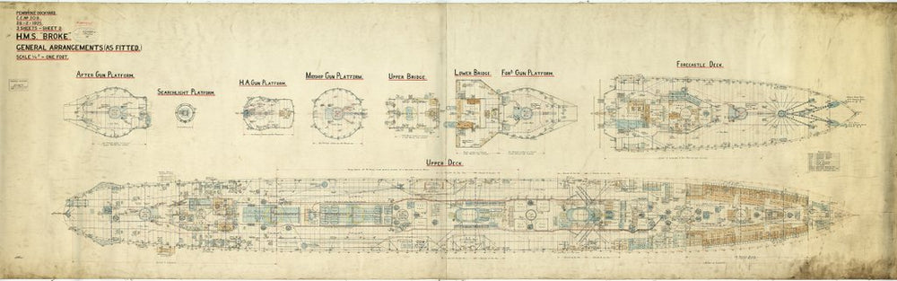 Plan for HMS 'Broke'