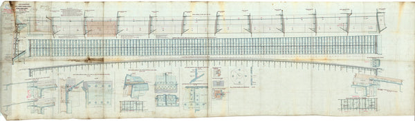 Belt armour, backing, plating & framing behind armour for HMS 'Sutlej'