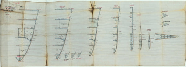 Fore end structural sections for HMS 'Sutlej'