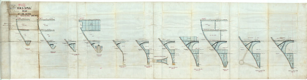 Aft end structural sections for HMS 'Sutlej'