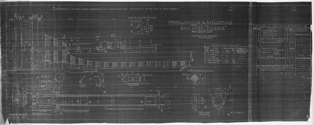 Propeller Shaft & stem gear for 'Polaris'