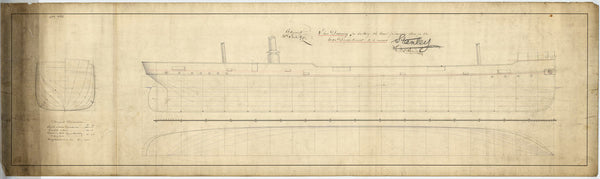 Sheer Drawing and Body plan for ‘Stanley’ (1880)