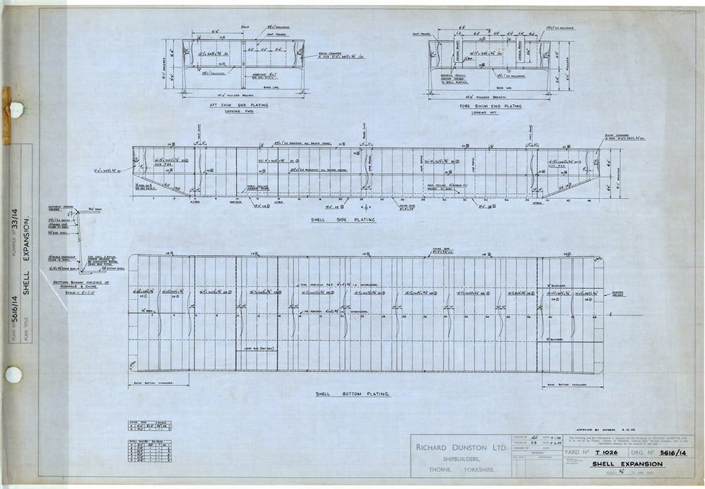 Shell expansion plan for T1026 Salvage lighter ‘Ellenor’