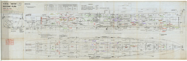 Docking Plan for HMS ‘Meon’ (1943)