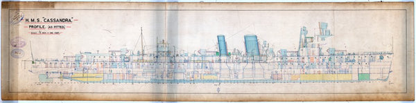 Profile with inboard detail, as fit for HMS 'Cassandra'