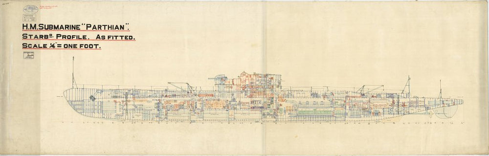 Starboard Profile, as fitted for HMS ‘Parthian’