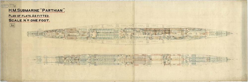 Plan of flats, as fitted for HMS ‘Parthian’