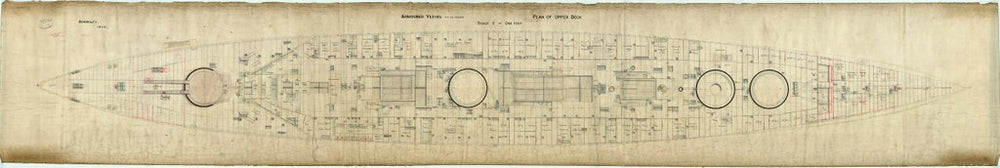 Upper deck plan for HMS ‘Lion’ (1909)