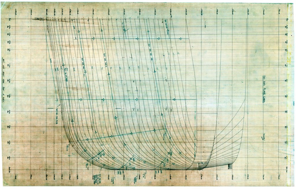 Aft end plate lines plan for Formidable