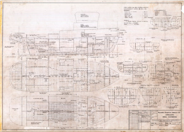 Profile deck frame plan for Formidable