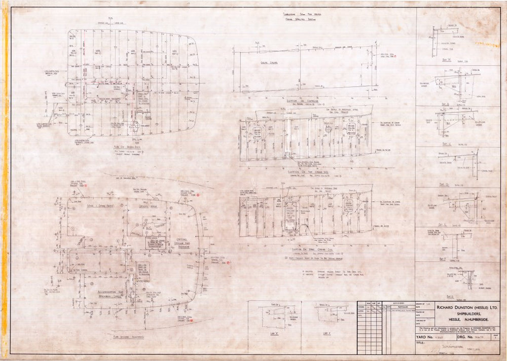 Superstructure frame plan for Formidable