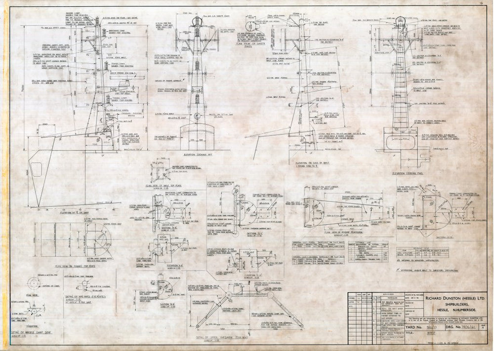 Mast plan for Formidable