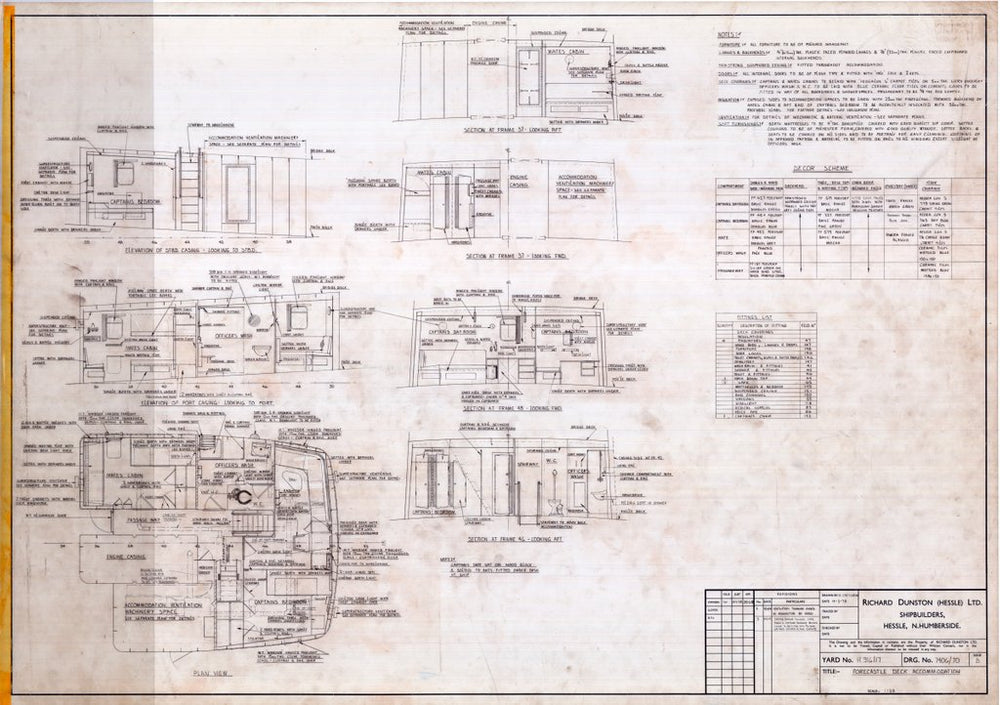 Forecastle deck accommodation plan for Formidable