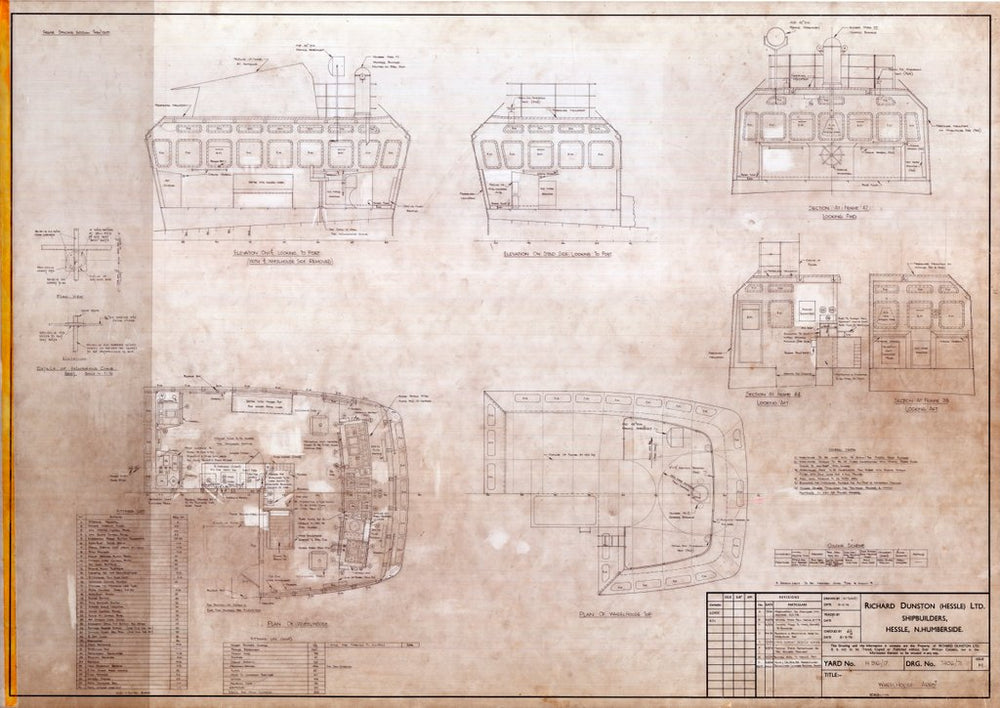 Wheelhouse arrangement plan for Formidable