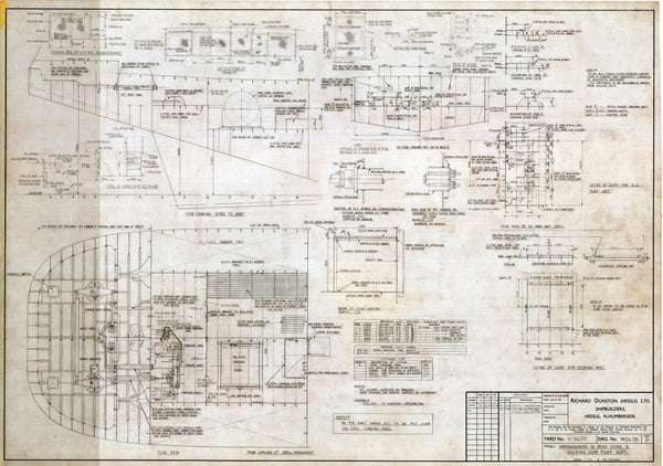 Rope store steering gear plan for Formidable