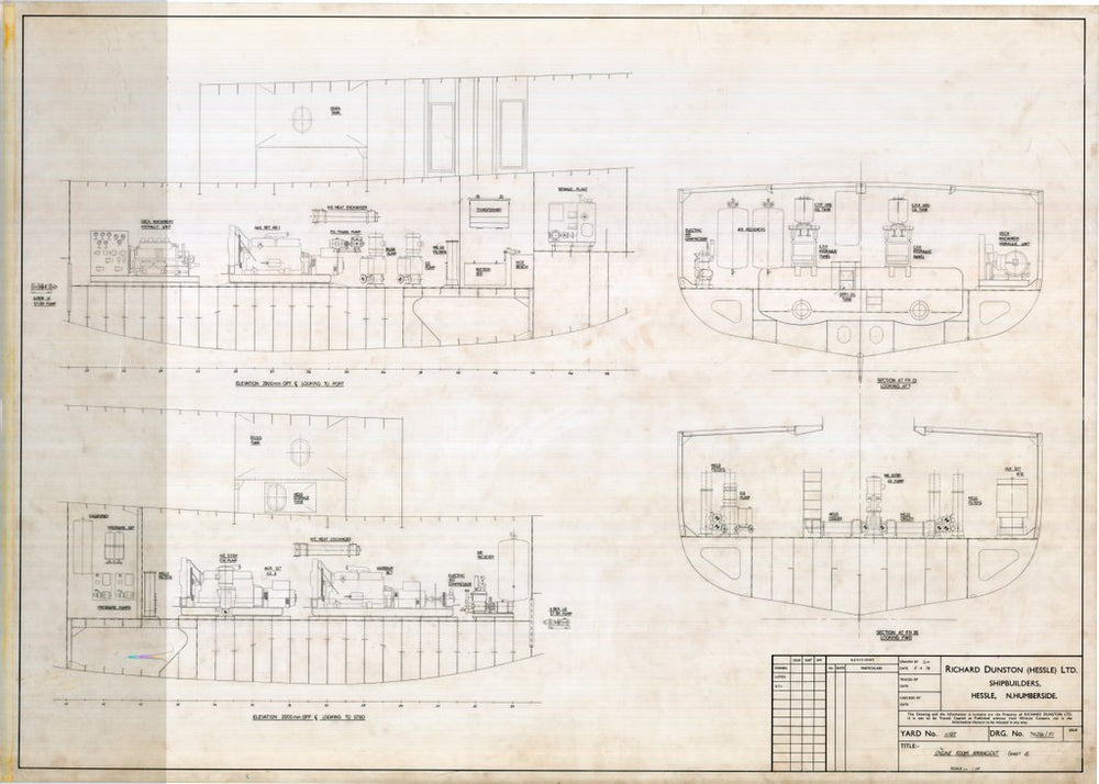 Engine room arrangement plan for Formidable