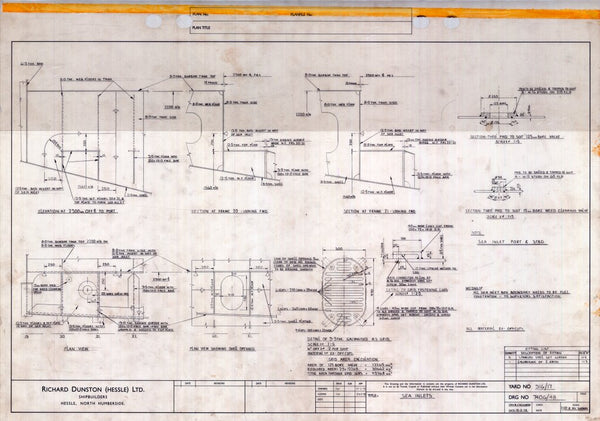 Sea inlet plan for Formidable