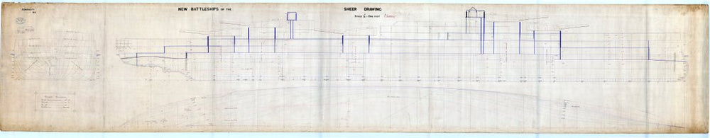 Sheer Drawing plan for 'Iron Duke' (1912)