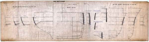 Midship Section for 'Iron Duke' (1912)